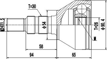 Dynamatrix DCV817051 - Kit giunti, Semiasse autozon.pro