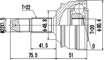 Dynamatrix DCV817001 - Kit giunti, Semiasse autozon.pro