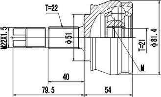 Dynamatrix DCV817014 - Kit giunti, Semiasse autozon.pro