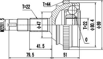 Dynamatrix DCV817022 - Kit giunti, Semiasse autozon.pro