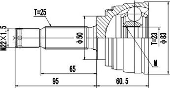 Dynamatrix DCV839054 - Kit giunti, Semiasse autozon.pro