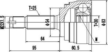 Dynamatrix DCV839009 - Kit giunti, Semiasse autozon.pro