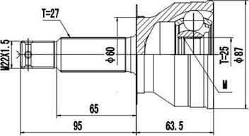 Dynamatrix DCV839104 - Kit giunti, Semiasse autozon.pro