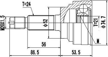 Dynamatrix DCV834003 - Kit giunti, Semiasse autozon.pro