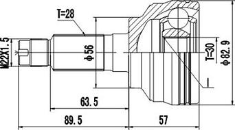 Dynamatrix DCV834010 - Kit giunti, Semiasse autozon.pro