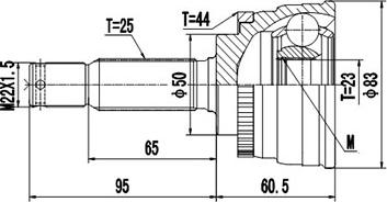 Dynamatrix DCV824061 - Kit giunti, Semiasse autozon.pro