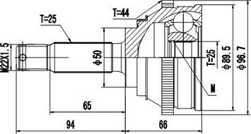 Dynamatrix DCV824006 - Kit giunti, Semiasse autozon.pro