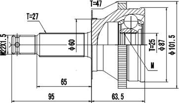 Dynamatrix DCV824029 - Kit giunti, Semiasse autozon.pro