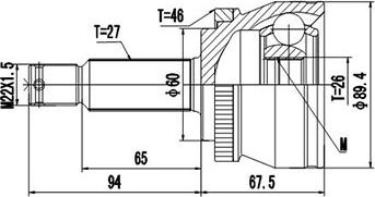 Dynamatrix DCV824152 - Kit giunti, Semiasse autozon.pro