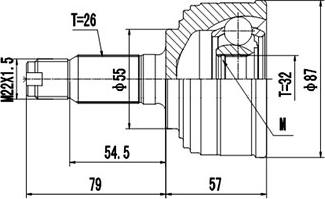 Dynamatrix DCV823016 - Kit giunti, Semiasse autozon.pro