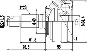 Dynamatrix DCV823010 - Kit giunti, Semiasse autozon.pro