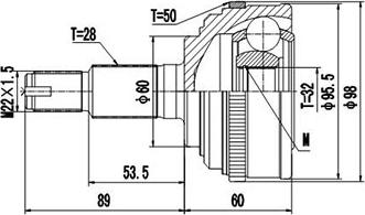 Dynamatrix DCV823085 - Kit giunti, Semiasse autozon.pro