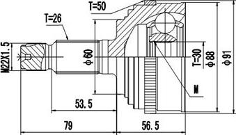 Dynamatrix DCV823033 - Kit giunti, Semiasse autozon.pro