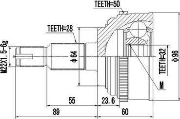 Dynamatrix DCV823029 - Kit giunti, Semiasse autozon.pro