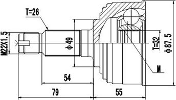 Dynamatrix DCV823021 - Kit giunti, Semiasse autozon.pro