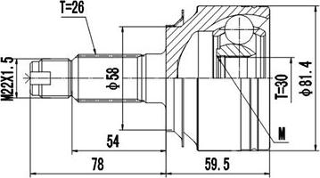 Dynamatrix DCV823125 - Kit giunti, Semiasse autozon.pro