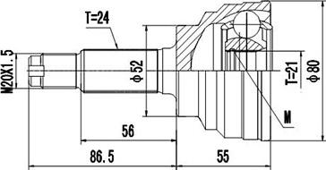 Dynamatrix DCV827070 - Kit giunti, Semiasse autozon.pro