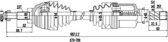 Dynamatrix DDS299070 - Albero motore / Semiasse autozon.pro