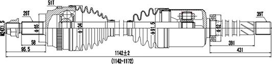 Dynamatrix DDS299151 - Albero motore / Semiasse autozon.pro