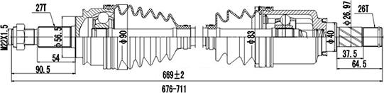 Dynamatrix DDS299228 - Albero motore / Semiasse autozon.pro