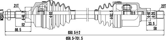 Dynamatrix DDS299272 - Albero motore / Semiasse autozon.pro