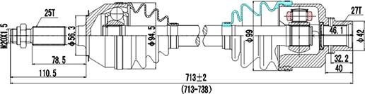 Dynamatrix DDS244006 - Albero motore / Semiasse autozon.pro