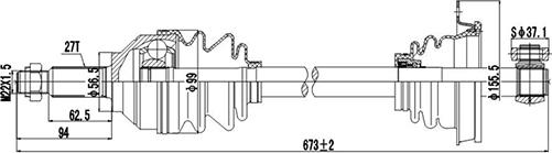 Dynamatrix DDS244003 - Albero motore / Semiasse autozon.pro