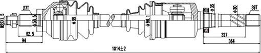 Dynamatrix DDS244013 - Albero motore / Semiasse autozon.pro