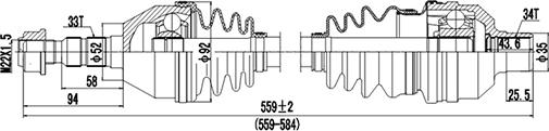 Dynamatrix DDS244031 - Albero motore / Semiasse autozon.pro