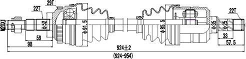 Dynamatrix DDS244026 - Albero motore / Semiasse autozon.pro