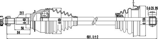 Dynamatrix DDS245084 - Albero motore / Semiasse autozon.pro