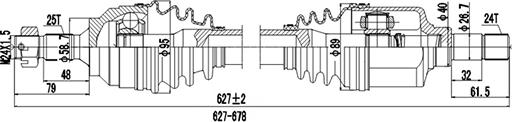 Dynamatrix DDS245105 - Albero motore / Semiasse autozon.pro