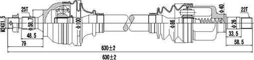 Dynamatrix DDS245119 - Albero motore / Semiasse autozon.pro