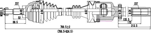 Dynamatrix DDS250440 - Albero motore / Semiasse autozon.pro