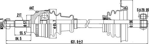 Dynamatrix DDS250401 - Albero motore / Semiasse autozon.pro