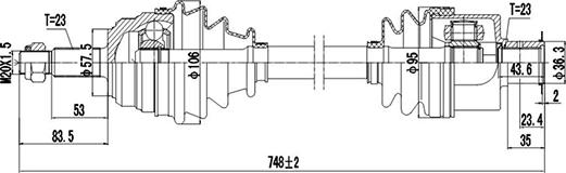 Dynamatrix DDS250046 - Albero motore / Semiasse autozon.pro