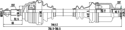 Dynamatrix DDS250043 - Albero motore / Semiasse autozon.pro