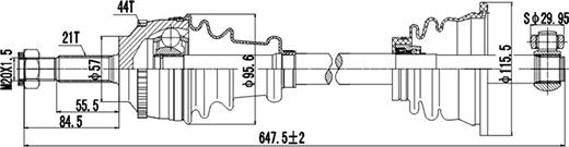 Dynamatrix DDS250055 - Albero motore / Semiasse autozon.pro