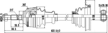 Dynamatrix DDS250004 - Albero motore / Semiasse autozon.pro