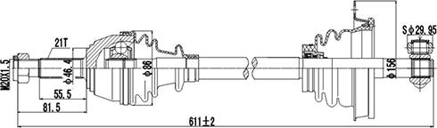 Dynamatrix DDS250015 - Albero motore / Semiasse autozon.pro