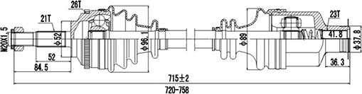 Dynamatrix DDS250017 - Albero motore / Semiasse autozon.pro