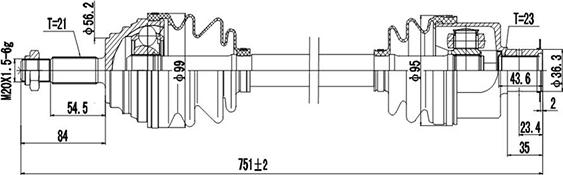 Dynamatrix DDS250035 - Albero motore / Semiasse autozon.pro