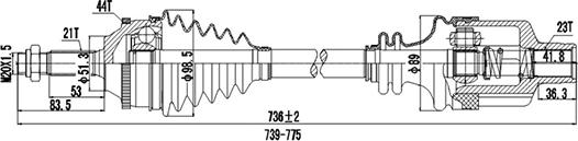 Dynamatrix DDS250038 - Albero motore / Semiasse autozon.pro