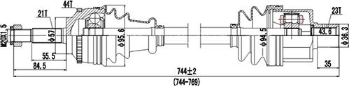 Dynamatrix DDS250021 - Albero motore / Semiasse autozon.pro