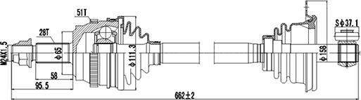 Dynamatrix DDS250166 - Albero motore / Semiasse autozon.pro