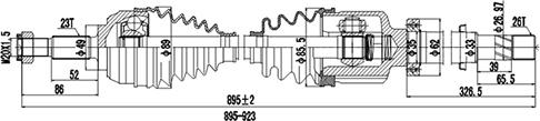 Dynamatrix DDS250354 - Albero motore / Semiasse autozon.pro