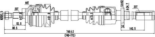 Dynamatrix DDS250313 - Albero motore / Semiasse autozon.pro