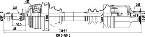 Dynamatrix DDS250325 - Albero motore / Semiasse autozon.pro