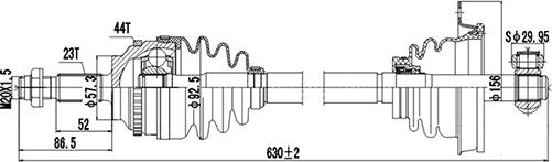 Dynamatrix DDS250261 - Albero motore / Semiasse autozon.pro