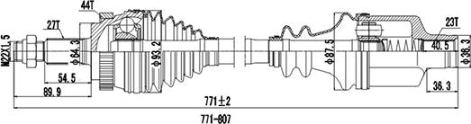 Dynamatrix DDS250211 - Albero motore / Semiasse autozon.pro